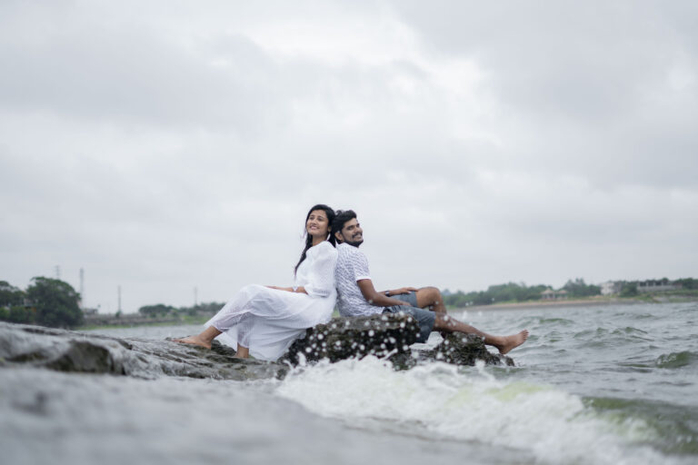 capturing romantic couple moments at Outdoor pre-wedding Shoot by Kavya Photography Enkemoori