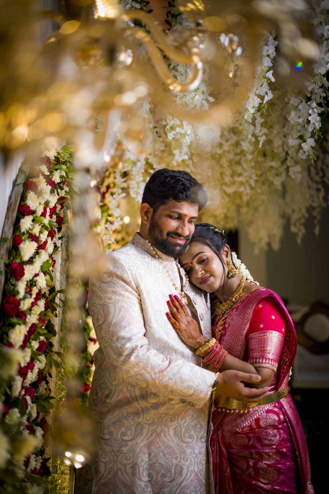 Engagement couple candid moment captured by the Best Photographer in Hyderabad – Kavya Photography Enkemoori